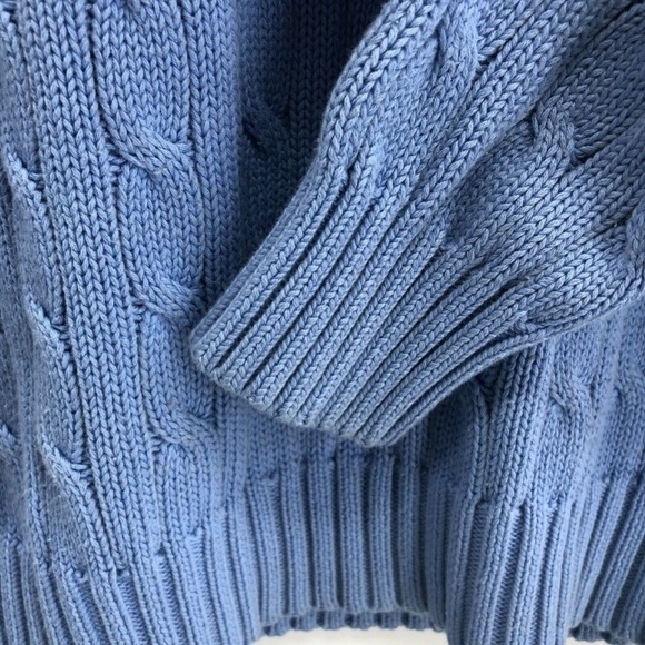 RALPH LAUREN Sport Cable Knit Turtleneck Sweater in True Blue - Picture 7 of 12